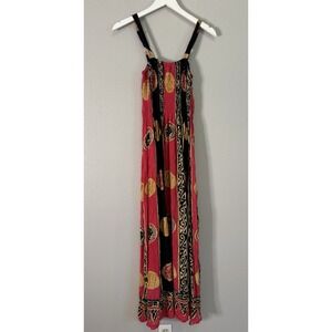 Boho Cotton Blend Maxi Dress Made in India Smocked‎ Festival Resort One Size